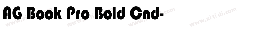 AG Book Pro Bold Cnd字体转换